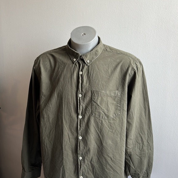 Green Button Down Shirt XL - Picture 7 of 8